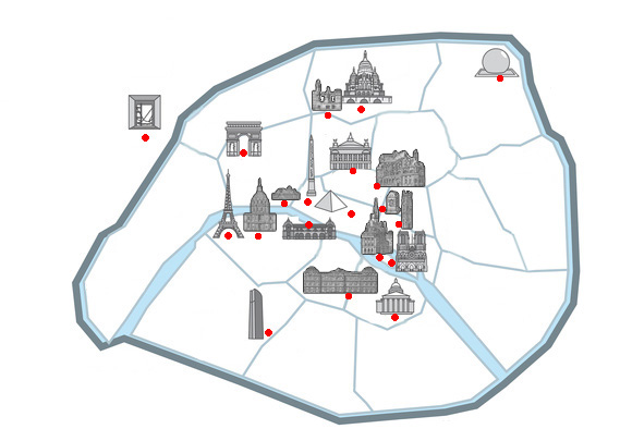 Navigační mapa - Paříž